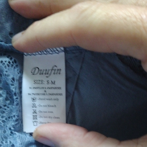 Duufin Elegant Lavender Lace Bralette – Delicate Straps, Soft Comfort, Size S/M - Picture 2 of 3